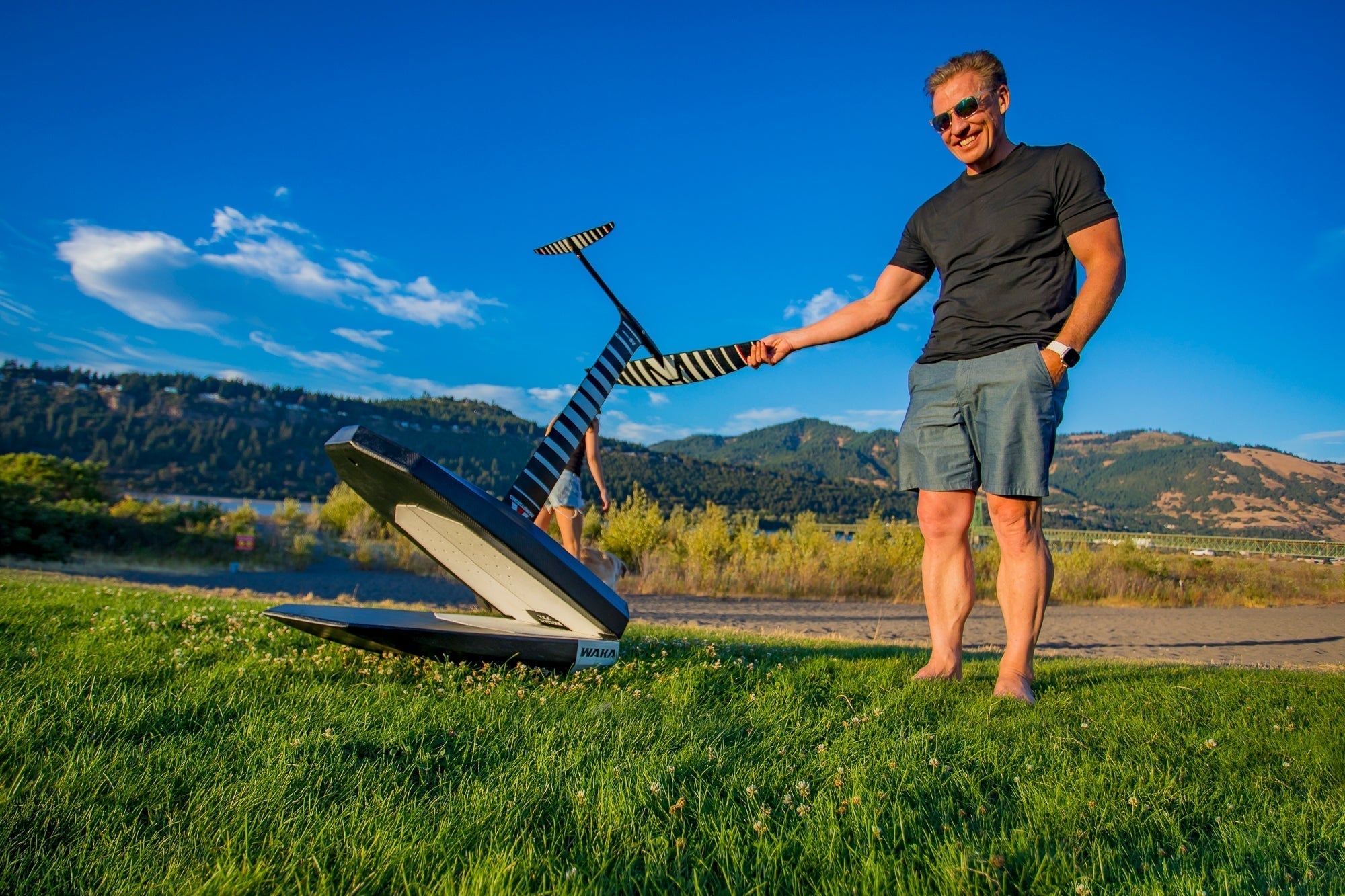 The world’s first folding wing foil board by WAKA debuts this week at AWSI
